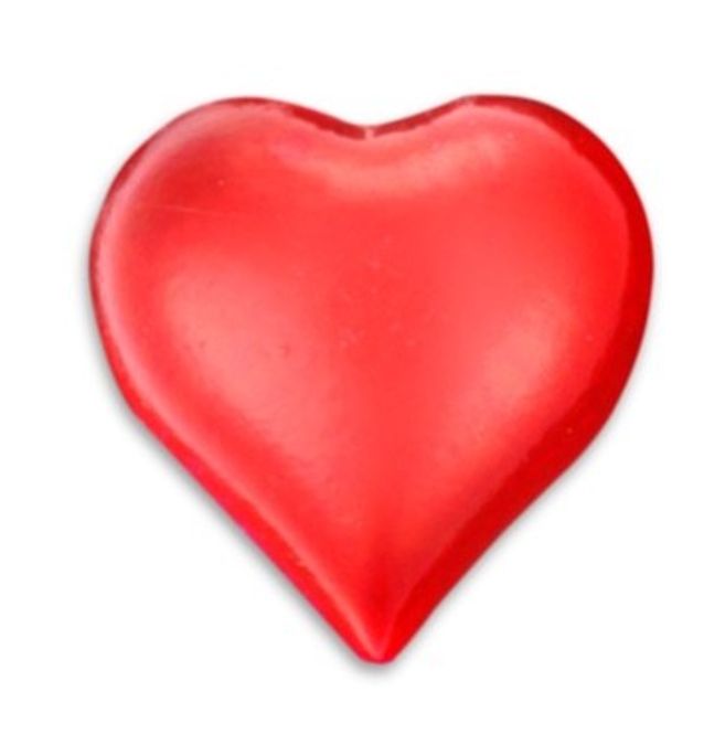 Hovedbilde Perle Hjerte Rød 24 stk