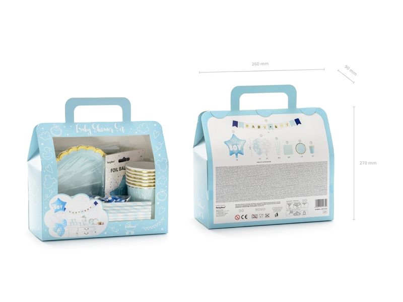 Babyshower sett Gutt - 49 deler