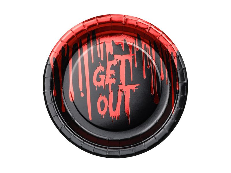 Papptallerkener Get Out 18 cm  6 stk