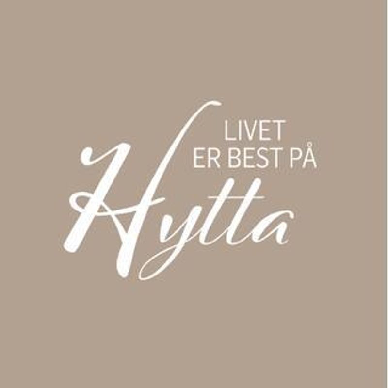 Lunsjservietter Livet hytta beige 33×33 cm