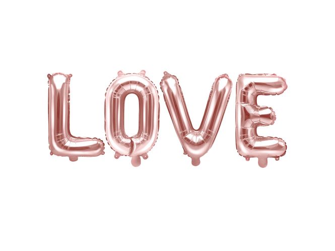 Hovedbilde Folieballong Love rosegull  140 cm