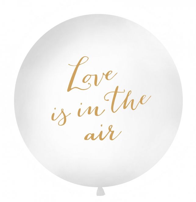 Hovedbilde Jumbo ballong 100 cm - Hvit- Love is in the air