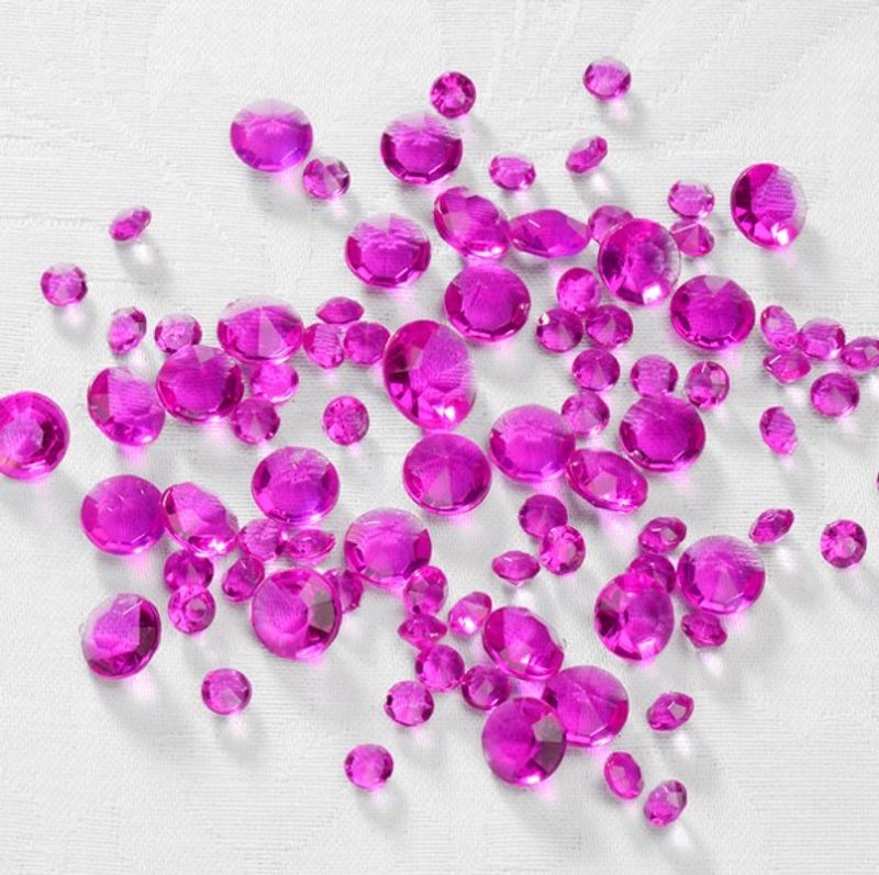 Mix Fuchsia / Magenta Diamanter Bordstrø