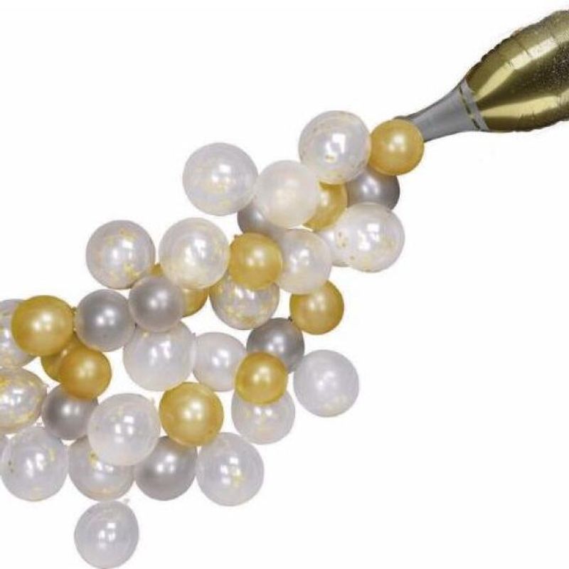 Ballonger Champagne med bobler, assorterte farger