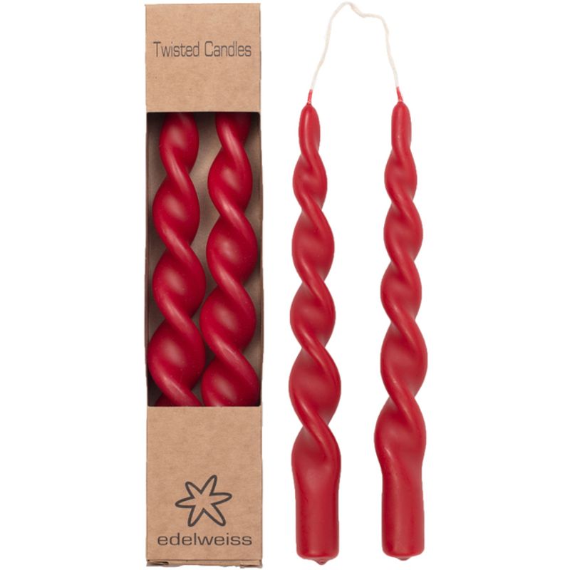 Kronelys Twisted Rød chili 2 stk 24 cm
