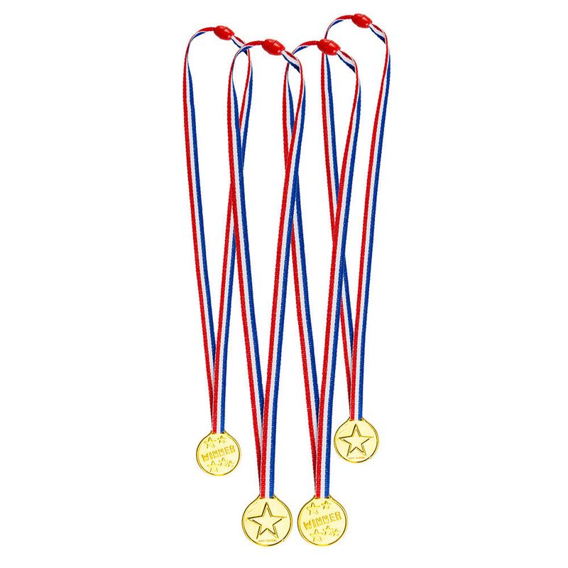 Gullmedaljer Winner 3,5 cm  4 stk
