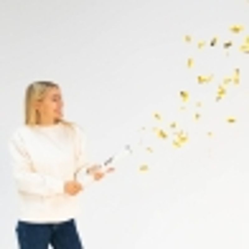 Konfetti Ølflaske Gullfolie - 23cm