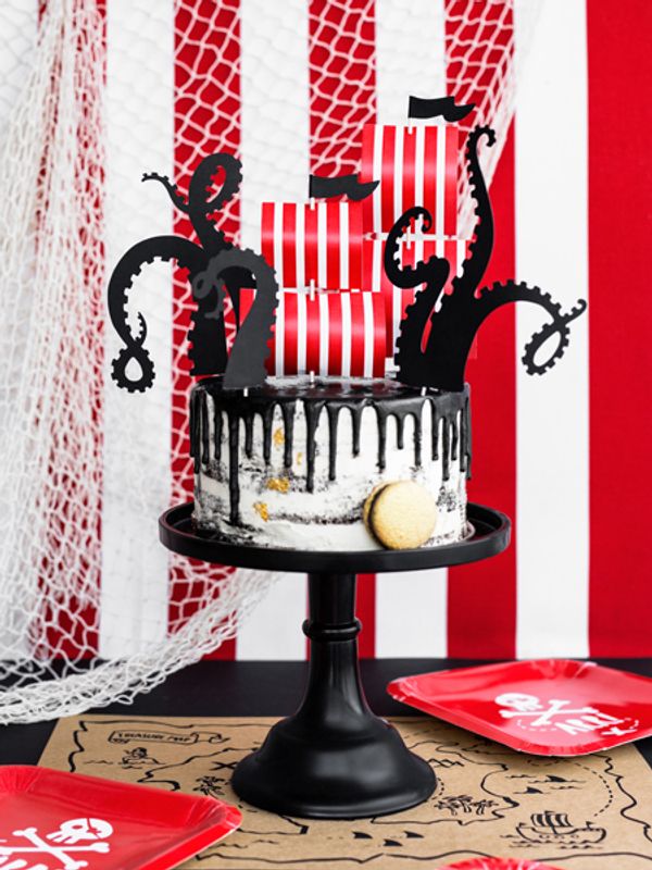 Kaketopper Piratfest, mix, 13.5- 21 cm: (5 stk)