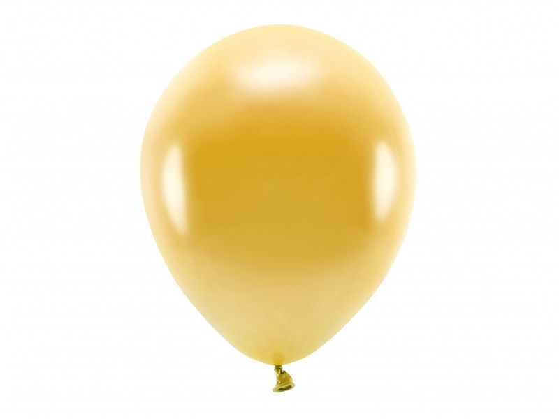ECO Ballonger 10 Stk, 30cm - Metallisk, Gull
