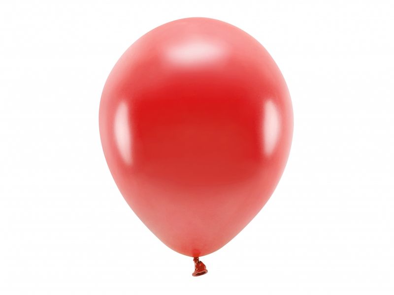 ECO Ballonger 10 Stk, 30cm - Metallisk, Rød