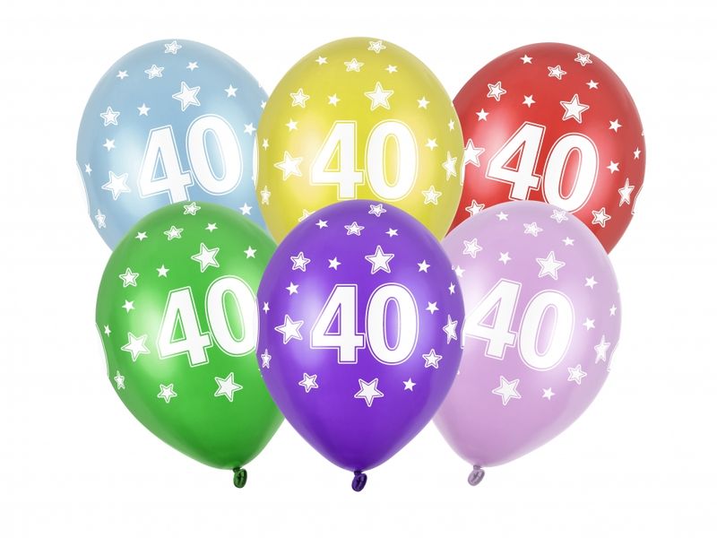 Ballonger 40 Metallic Mix 6 stk