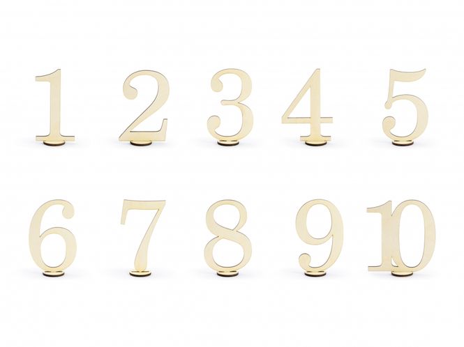 Hovedbilde Bordnummerskilt i tre 1-10
