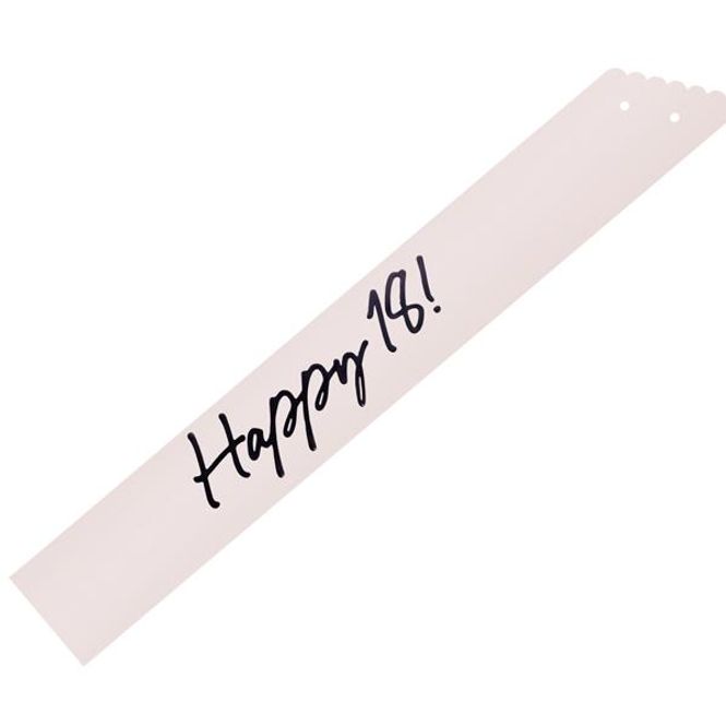 Hovedbilde Ordensbånd «Happy 18», krem