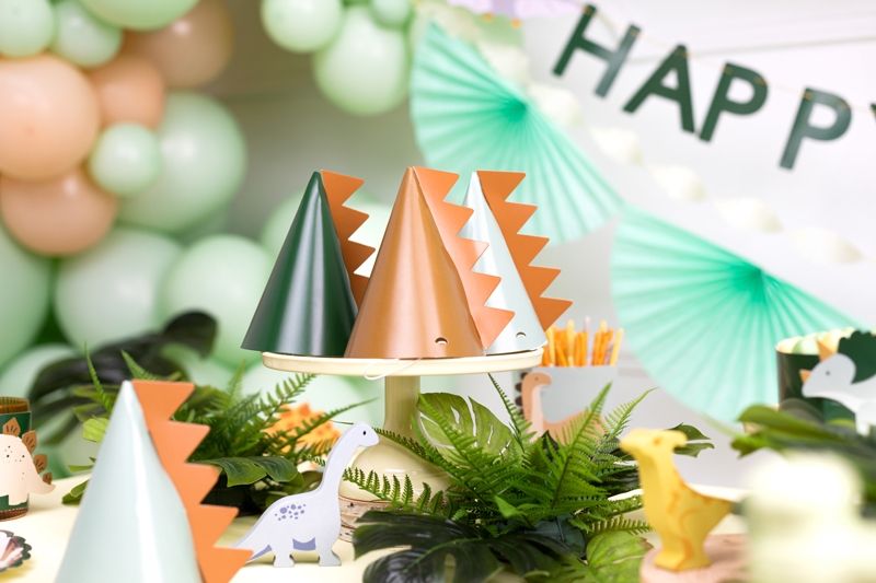 Partyhatt - Dinosaur - 6 stk