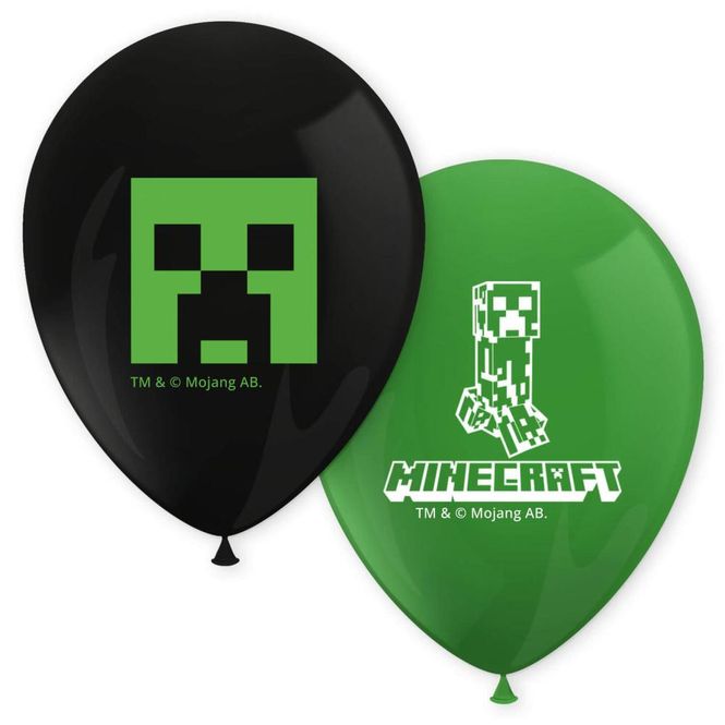 Hovedbilde Ballonger Minecraft, 30 cm (8 stk)