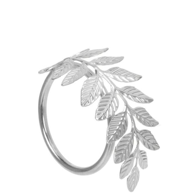 Hovedbilde Serviettring Småbladet Sølv 4 stk