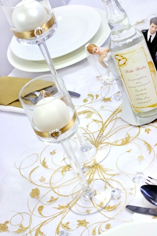 Organza Krem/Gull 9m