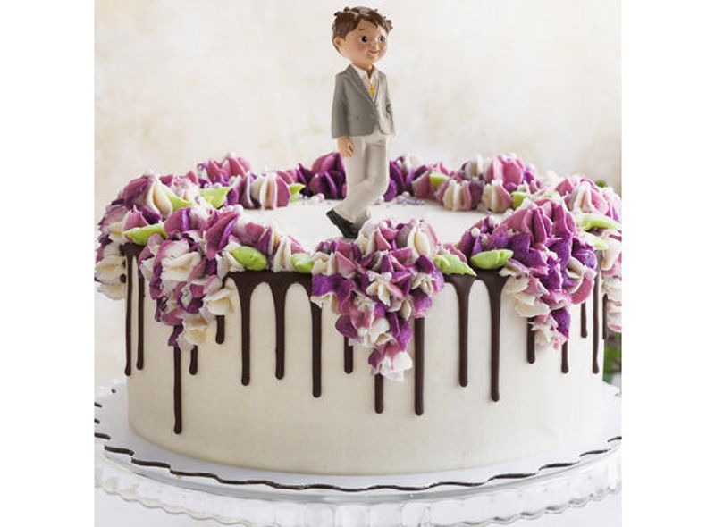 Kakefigur Konfirmasjon gutt, animert stil, 15 cm