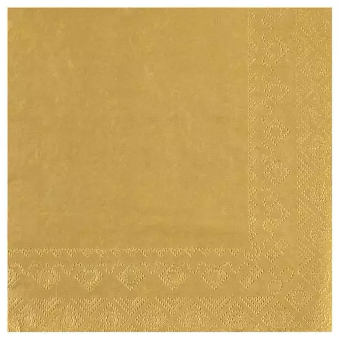 Hovedbilde Serviett - Ensfarget 2-lag Gull