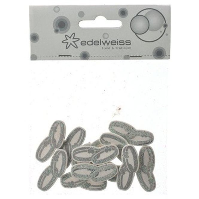 Hovedbilde Ringer Hvit/Sølv Klistremerke 12 stk.