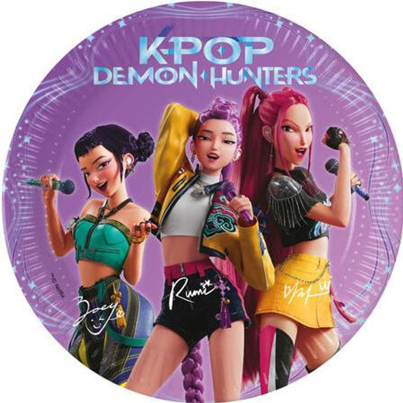 Tallerkener KPop Demon Hunters, 20 cm (8 stk)