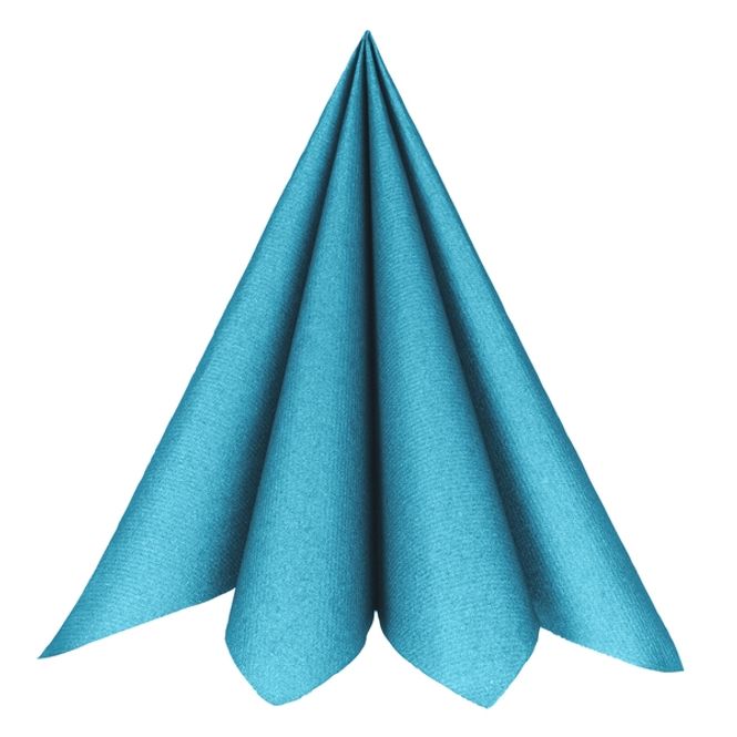 Hovedbilde Servietter Luksus Textile Touch, Aqua blå 20 stk