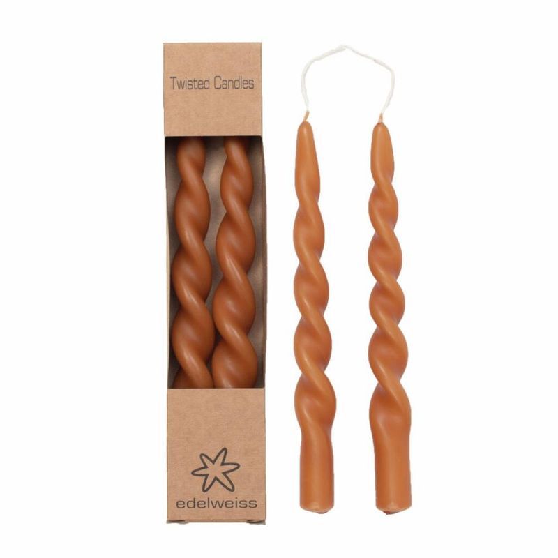 Kronelys Twisted ginger 2 stk 24 cm