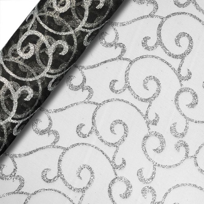 Hovedbilde Organza Swirl Sort 10m