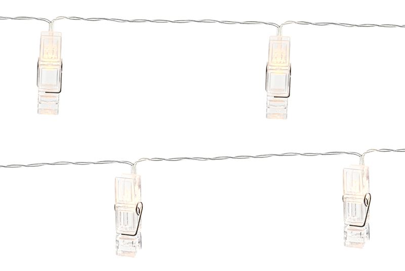 LED lyslenke med fotoklyper  Klar (1,4 m)