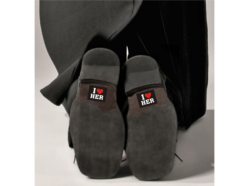 Klistremerker til sko - I love her