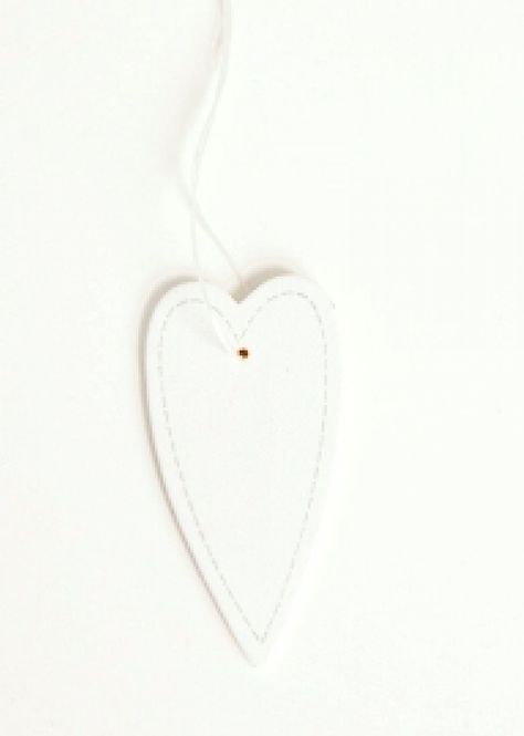 Hovedbilde Hvit Finerhjerte Bordkort 12 stk