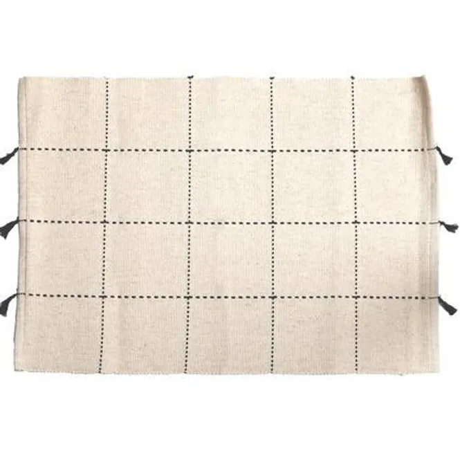 Hovedbilde Bordbrikke i bomull natur og sort 33×48 cm